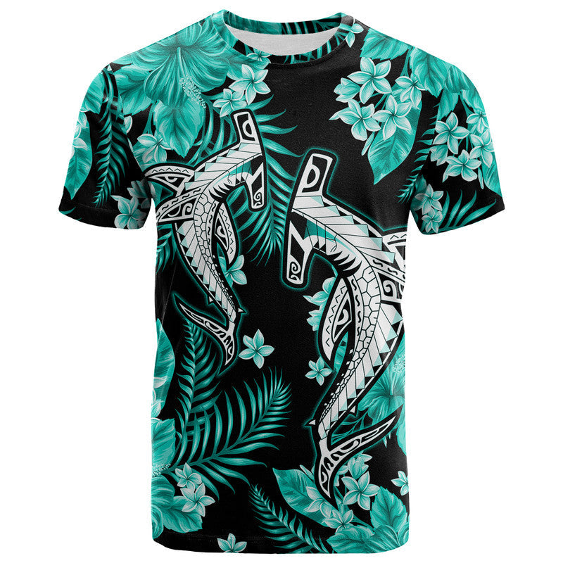 Hawaii Summer Colorful Shark T Shirt Turquesa LT6 - Wonder Print Shop