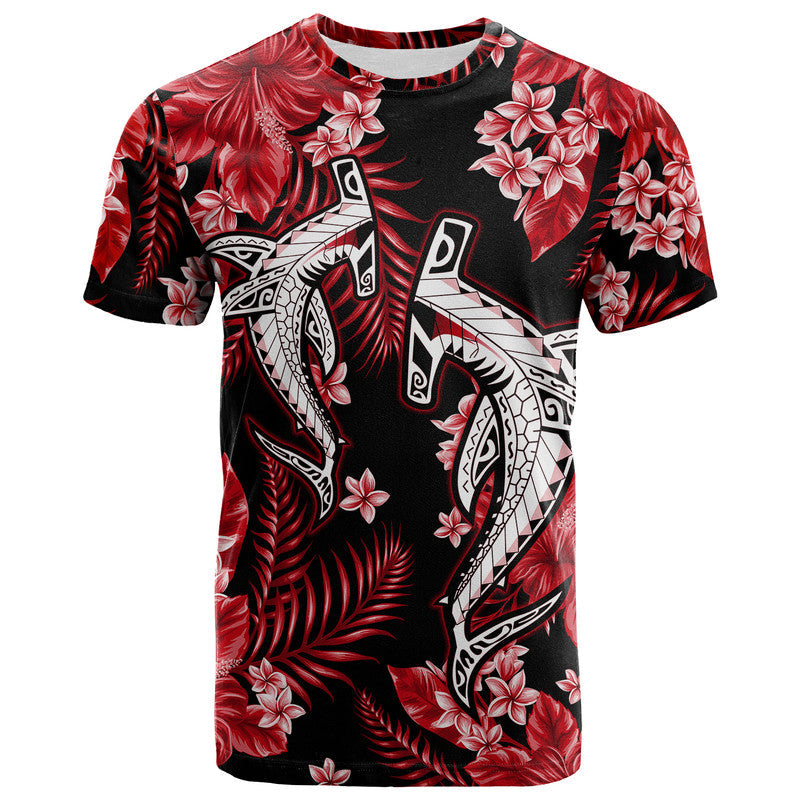 Hawaii Summer Colorful Shark T Shirt Red LT6 - Wonder Print Shop
