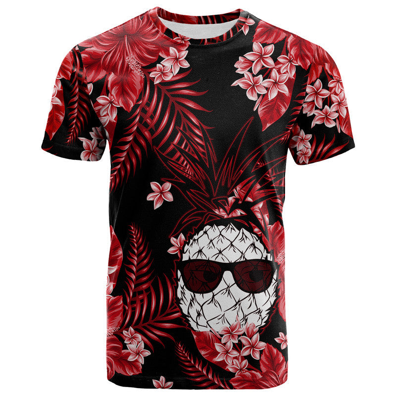 Hawaii Summer Colorful Pineapple T Shirt Red LT6 - Wonder Print Shop