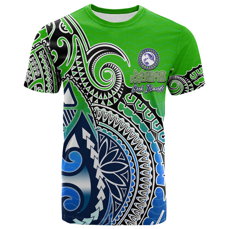 Custom Marae Moana Cook Islands Marine Park T Shirt LT6 - Wonder Print Shop