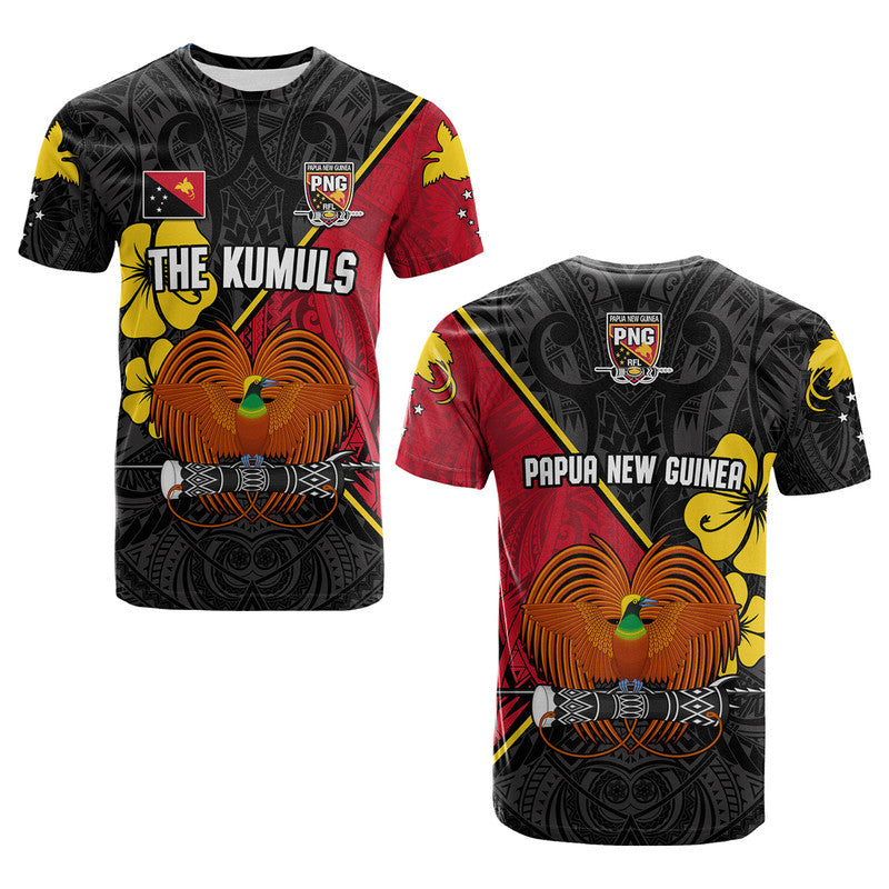 The Kumuls PNG T Shirt Papua New Guinea Polynesian Dynamic Style Black - Wonder Print Shop