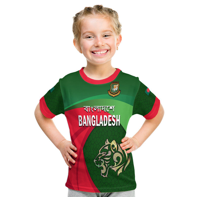 Custom Bangladesh Cricket Team T Shirt Bangla Tigers Simple - Wonder Print Shop