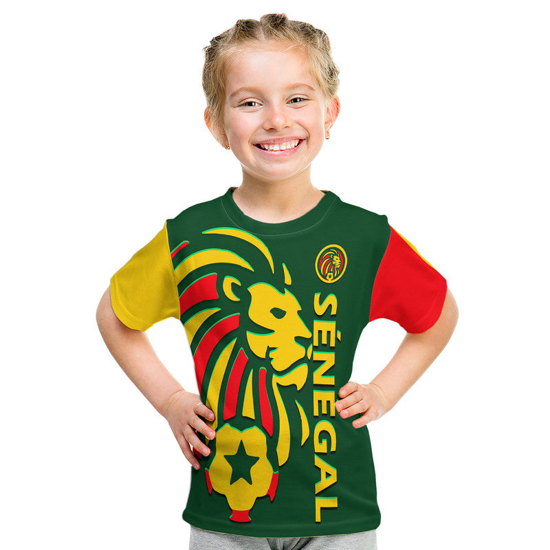 Senegal Football Lion of Teranga T Shirt - Wonder Print Shop
