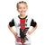 Custom Japan Football T Shirt The Yatagarasu Holding A Red Ball - Wonder Print Shop