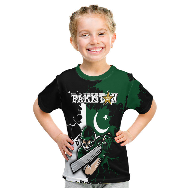 Pakistan Men in Green Cricket Team T Shirt Pakistan Player Flag Style - Wonder Print Shop