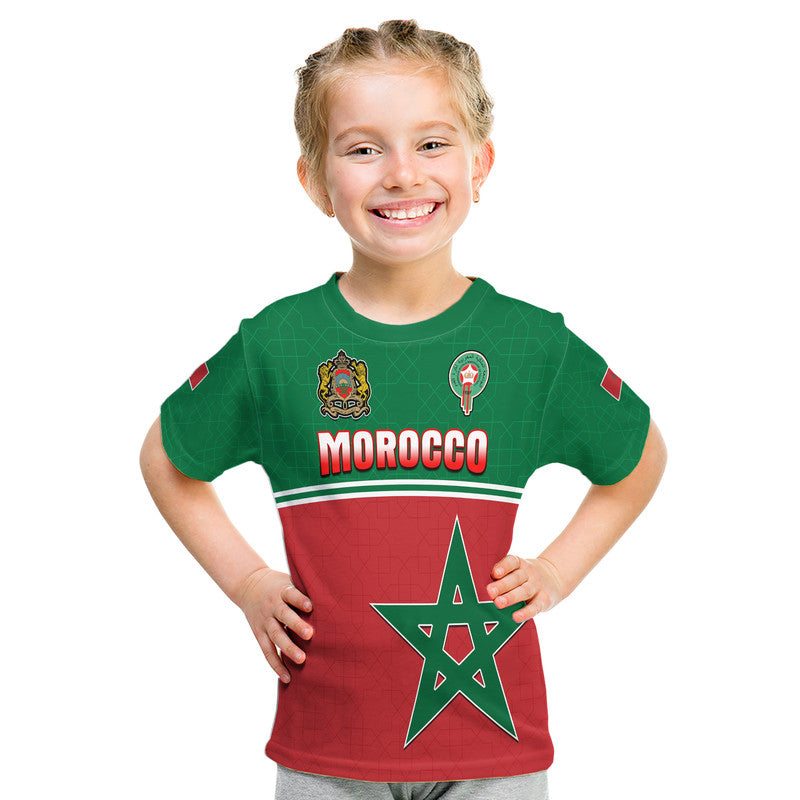 Morocco Football Geometric Halftone Pattern T Shirt - Wonder Print Shop