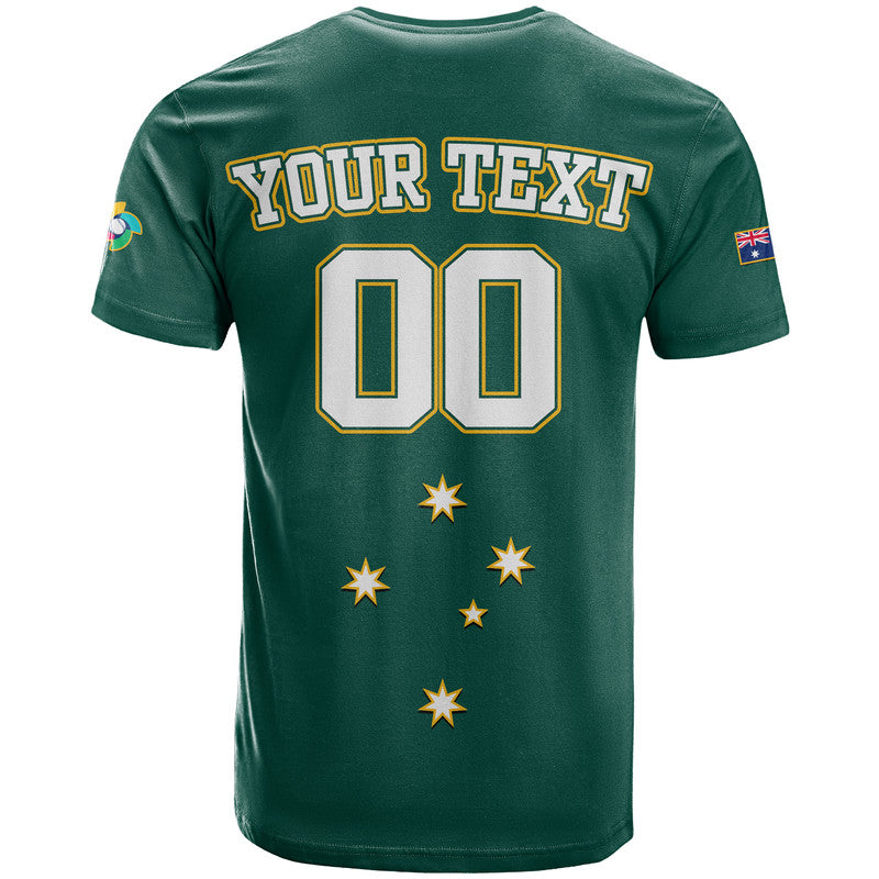 Custom Baseball 2023 Australia Green T Shirt - Wonder Print Shop