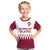 Qatar WC 2022 Flag Style T Shirt The Maroon Football Player - Wonder Print Shop