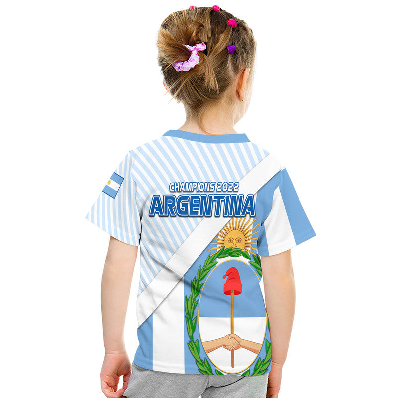Argentina Champions World Cup 2022 T Shirt La Albiceleste Sol de Mayo - Wonder Print Shop