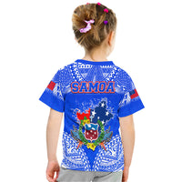 Toa Samoa Polynesian Rugby T Shirt Samoan Flag Blue Color - Wonder Print Shop