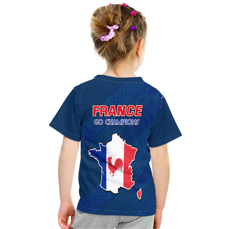 France Football 2022 With Flag Map T Shirt - Wonder Print Shop