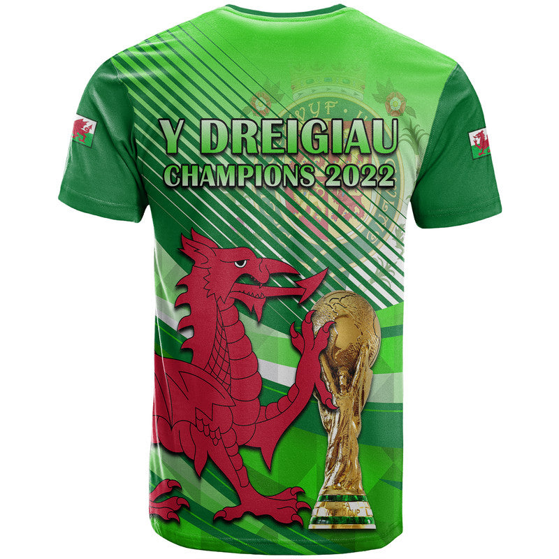 Wales Football Champions Qatar 2022 Sport Style T Shirt Green - Wonder Print Shop