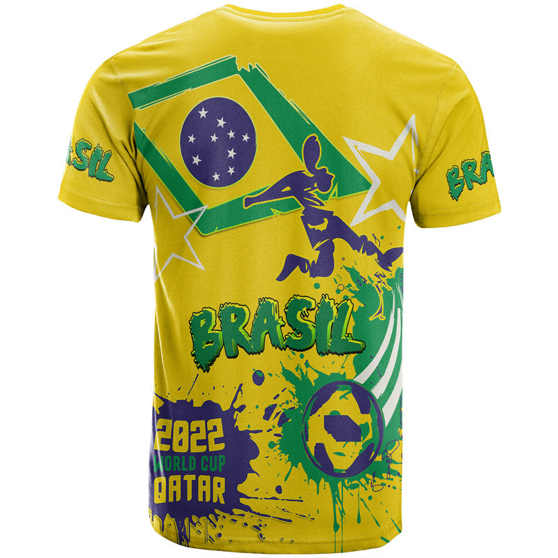 Brasil Football 2022 World Cup Qatar T Shirt - Wonder Print Shop