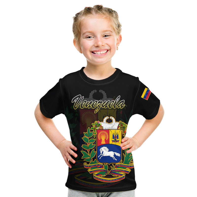 (Custom Personalised) Venezuela Coat Of Arms Kid T Shirt - Wonder Print Shop
