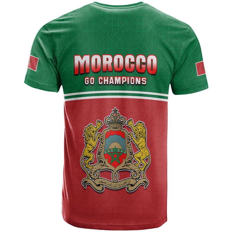 Morocco Football Geometric Halftone Pattern T Shirt - Wonder Print Shop