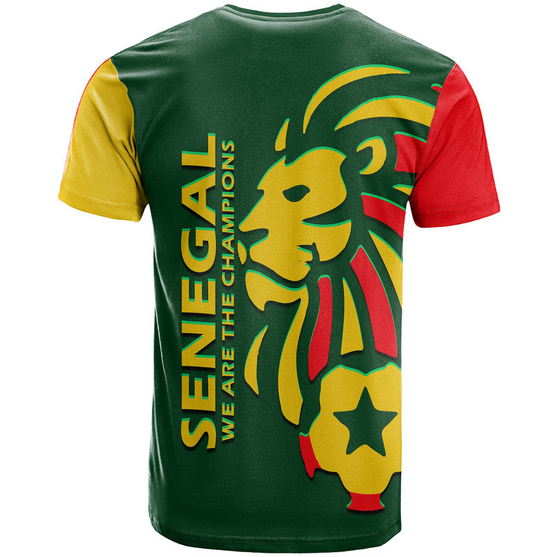 Senegal Football Lion of Teranga T Shirt - Wonder Print Shop