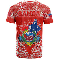Toa Samoa Polynesian Rugby T Shirt Samoan Flag Red Color - Wonder Print Shop