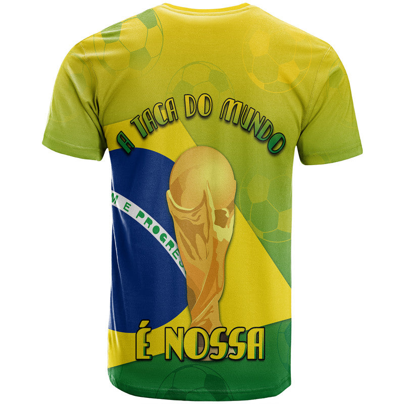 Brasil Football Champions Flag With Soccer BT Shirt - Wonder Print Shop