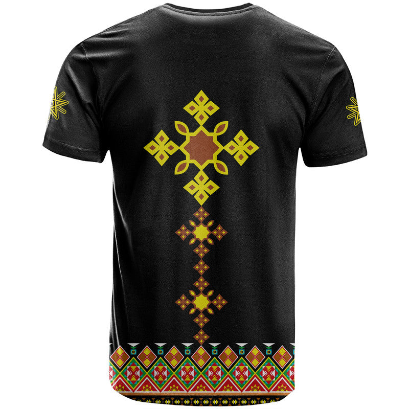 Ethiopia Cross T Shirt Geometric Ethnic - Wonder Print Shop