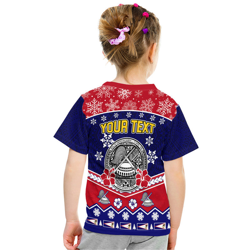 Custom American Samoa Tribal Polynesian Christmas Vibe T Shirt - Wonder Print Shop