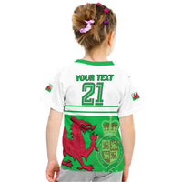 Custom Wales Football Qatar 2022 T Shirt Cymru Coat of Arms - Wonder Print Shop
