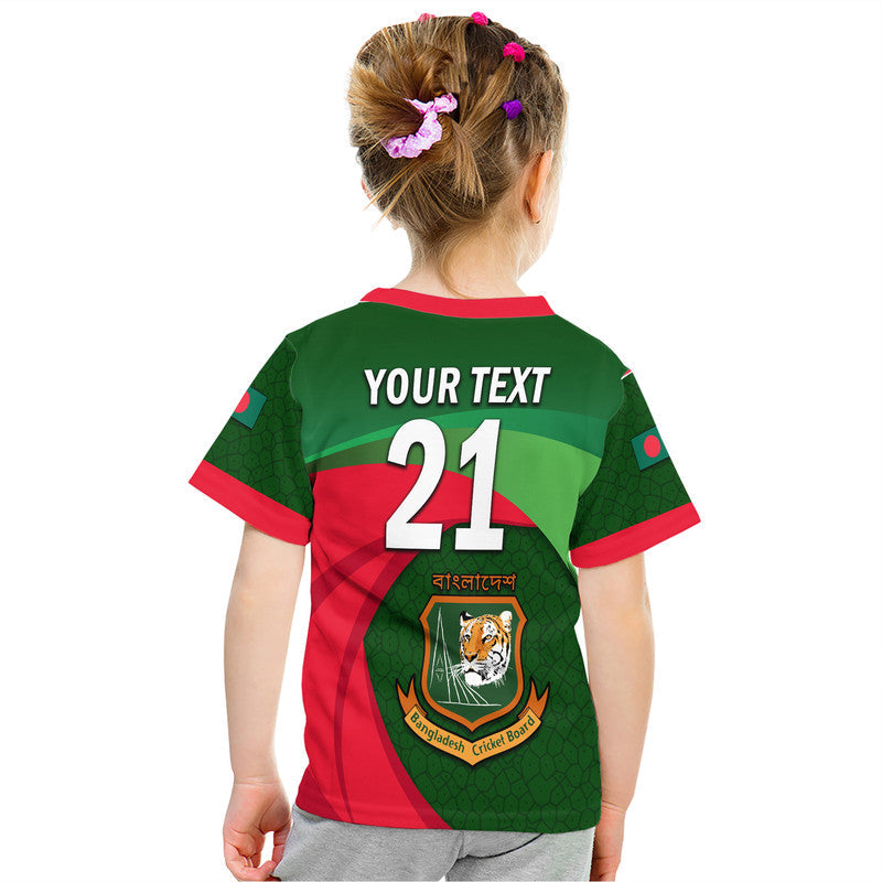 Custom Bangladesh Cricket Team T Shirt Bangla Tigers Simple - Wonder Print Shop