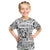 Fiji Tribal Black T Shirt Triple Hibiscus Tapa Style - Wonder Print Shop