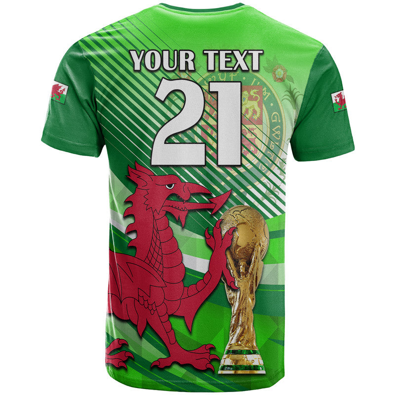 Custom Wales Football Champions Qatar 2022 Sport Style T Shirt Green - Wonder Print Shop