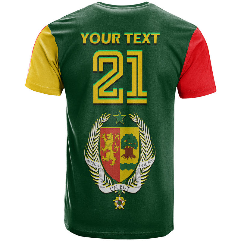 Custom Senegal Football Lion of Teranga T Shirt - Wonder Print Shop