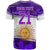 Custom Argentina Sol de Mayo La Albiceleste Flag Style T Shirt Purple - Wonder Print Shop