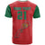 Custom Morocco Football Mixed Flag Map Style T Shirt - Wonder Print Shop