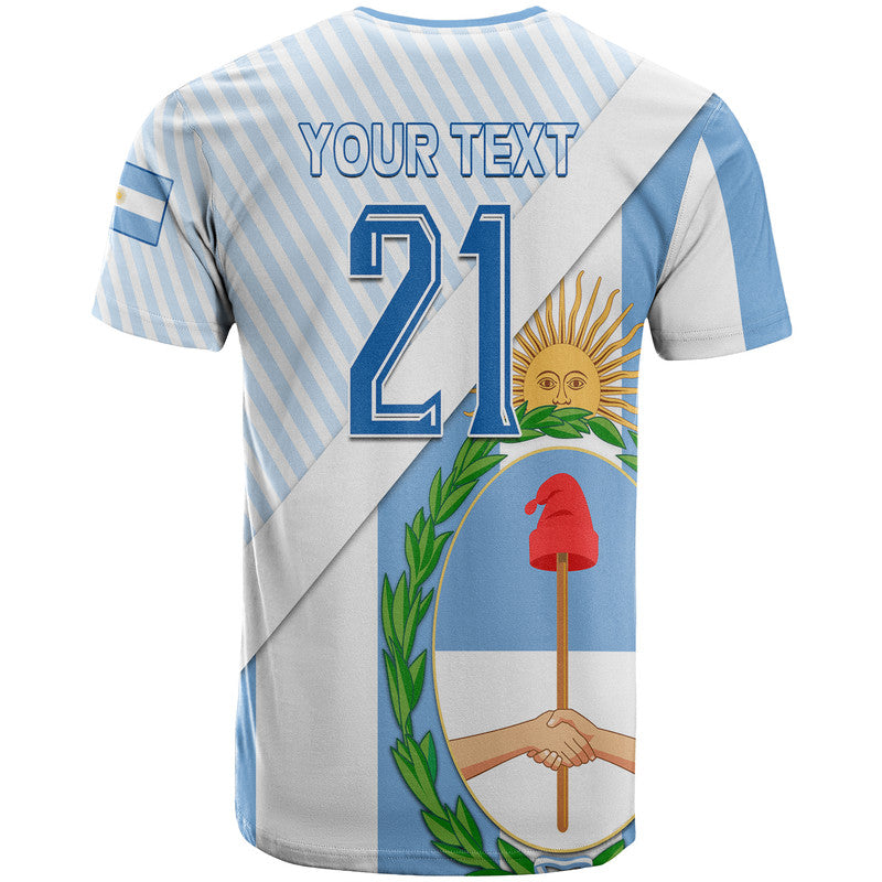 Custom Argentina Champions World Cup 2022 T Shirt La Albiceleste Sol de Mayo - Wonder Print Shop