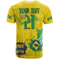 Custom Brasil Football 2022 World Cup Qatar T Shirt - Wonder Print Shop