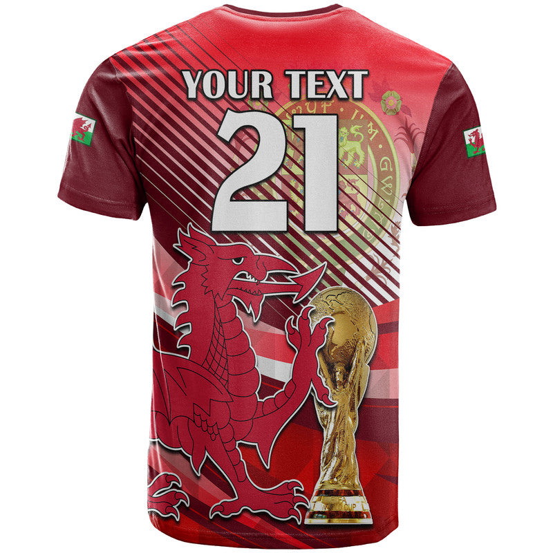 Custom Wales Football Champions Qatar 2022 Sport Style T Shirt Red - Wonder Print Shop
