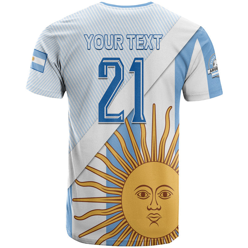 Custom Argentina Sol de Mayo Football T Shirt - Wonder Print Shop