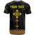 Custom Ethiopia Cross T Shirt Geometric Ethnic - Wonder Print Shop