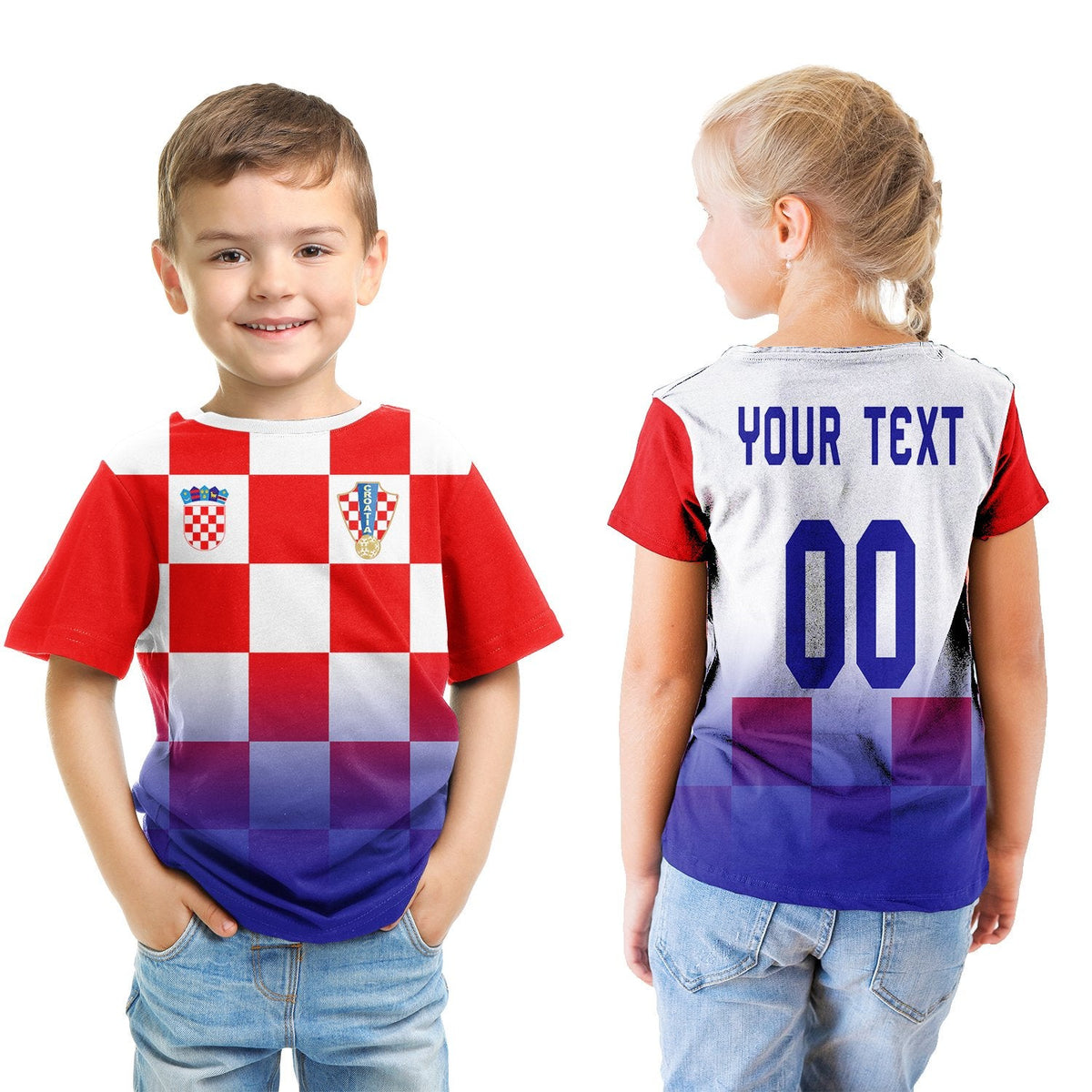 (Custom) Croatia Euro T Shirt Kid Soccer - Wonder Print Shop