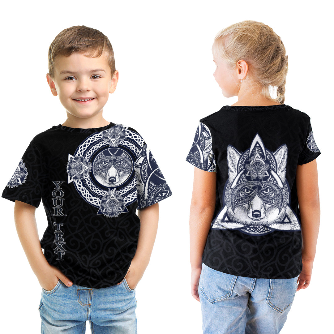 Custom Viking T Shirt Fox and Butterfly s Kid Style Celtic RLT12 - Wonder Print Shop