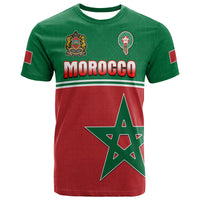 Morocco Football Geometric Halftone Pattern T Shirt - Wonder Print Shop