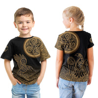 Viking T shirt Kid - Triskele Raven Celtic RLT12 - Wonder Print Shop