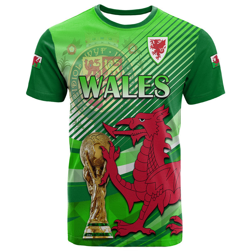 Wales Football Champions Qatar 2022 Sport Style T Shirt Green - Wonder Print Shop