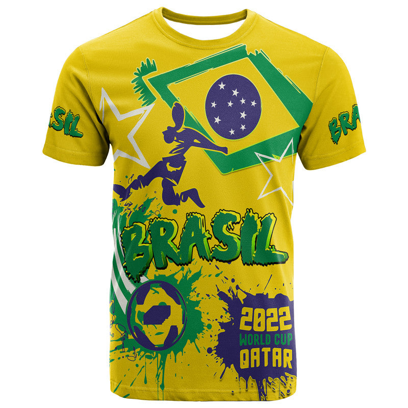 Brasil Football 2022 World Cup Qatar T Shirt - Wonder Print Shop