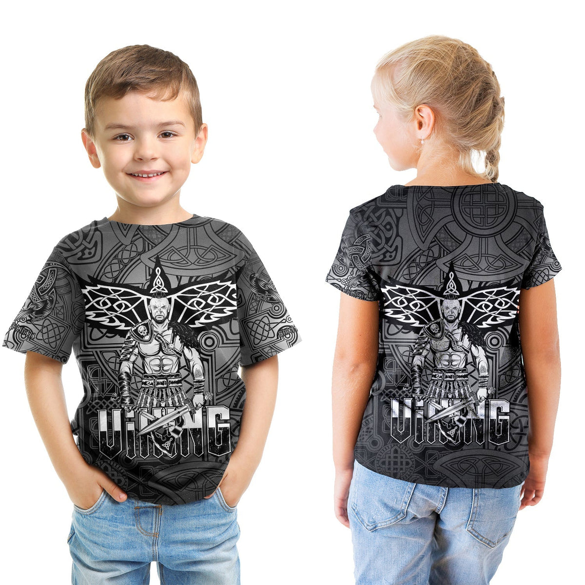 Viking T shirt Kid - Celtic Warrior RLT12 - Wonder Print Shop