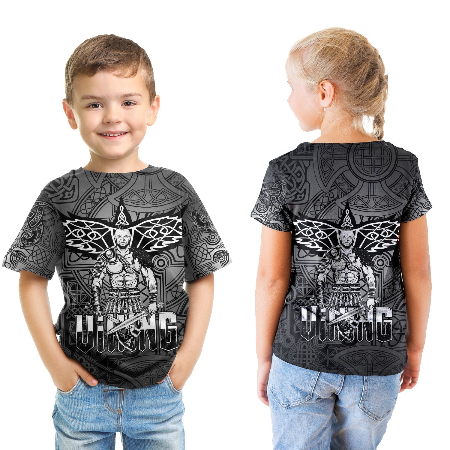 Viking T shirt Kid - Celtic Warrior RLT12 - Wonder Print Shop