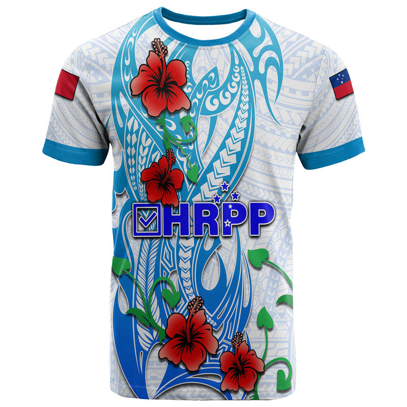 Custom Special Samoa HRPP Party T Shirt Tribal Samoan Hibiscus Design - Wonder Print Shop