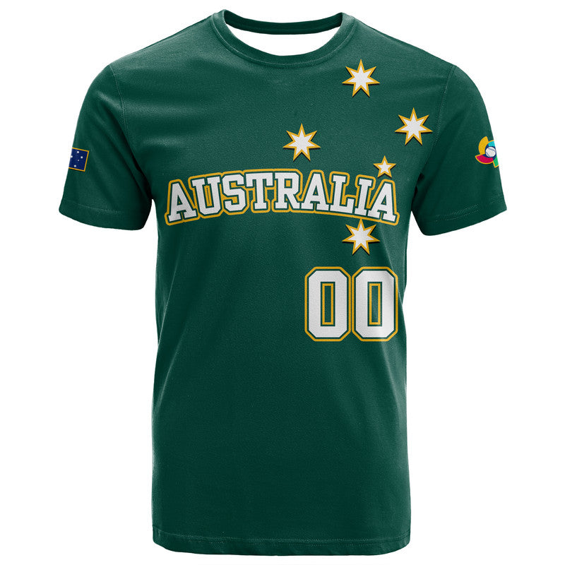Custom Baseball 2023 Australia Green T Shirt - Wonder Print Shop
