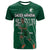 Saudi Arabia Football with Flag Background T Shirt - Wonder Print Shop