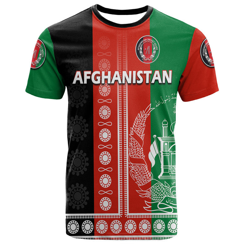 Afghanistan Mens Cricket Team Afghan Traditional Pattern T Shirt - Wonder Print Shop