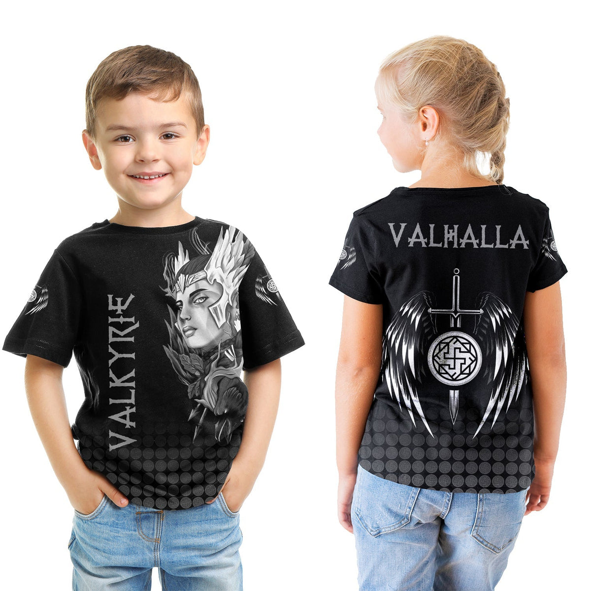 Viking T shirt Kid - Valkyrie RLT12 - Wonder Print Shop
