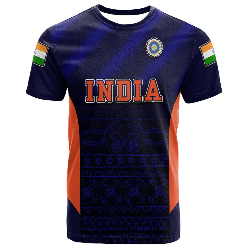 Custom India National Cricket Team T Shirt Men In Blue Sports Style - Wonder Print Shop